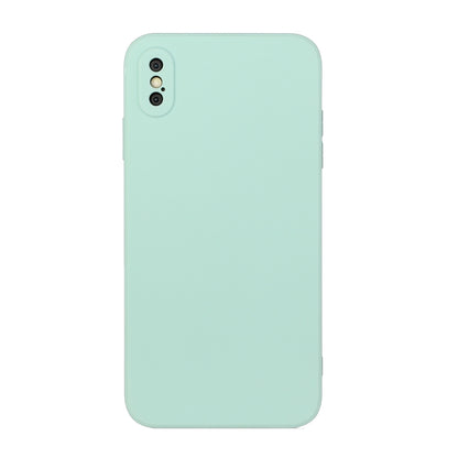 For iPhone X / XS Straight Edge Solid Color TPU Shockproof Case(Light Cyan) - More iPhone Cases by buy2fix | Online Shopping UK | buy2fix