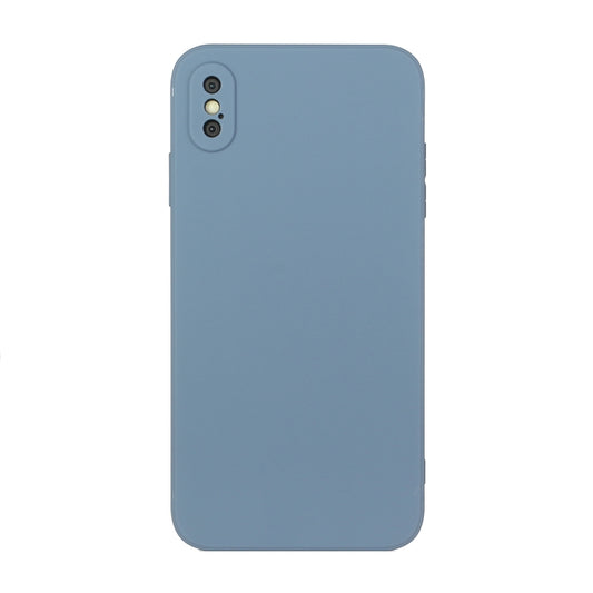 For iPhone X / XS Straight Edge Solid Color TPU Shockproof Case(Lavender Grey) - More iPhone Cases by buy2fix | Online Shopping UK | buy2fix