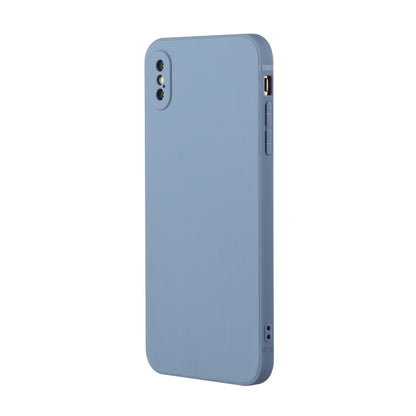 For iPhone X / XS Straight Edge Solid Color TPU Shockproof Case(Lavender Grey) - More iPhone Cases by buy2fix | Online Shopping UK | buy2fix