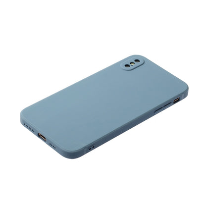 For iPhone X / XS Straight Edge Solid Color TPU Shockproof Case(Lavender Grey) - More iPhone Cases by buy2fix | Online Shopping UK | buy2fix
