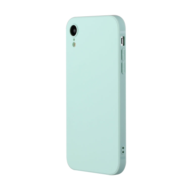 For iPhone XR Straight Edge Solid Color TPU Shockproof Case(Light Cyan) - More iPhone Cases by buy2fix | Online Shopping UK | buy2fix