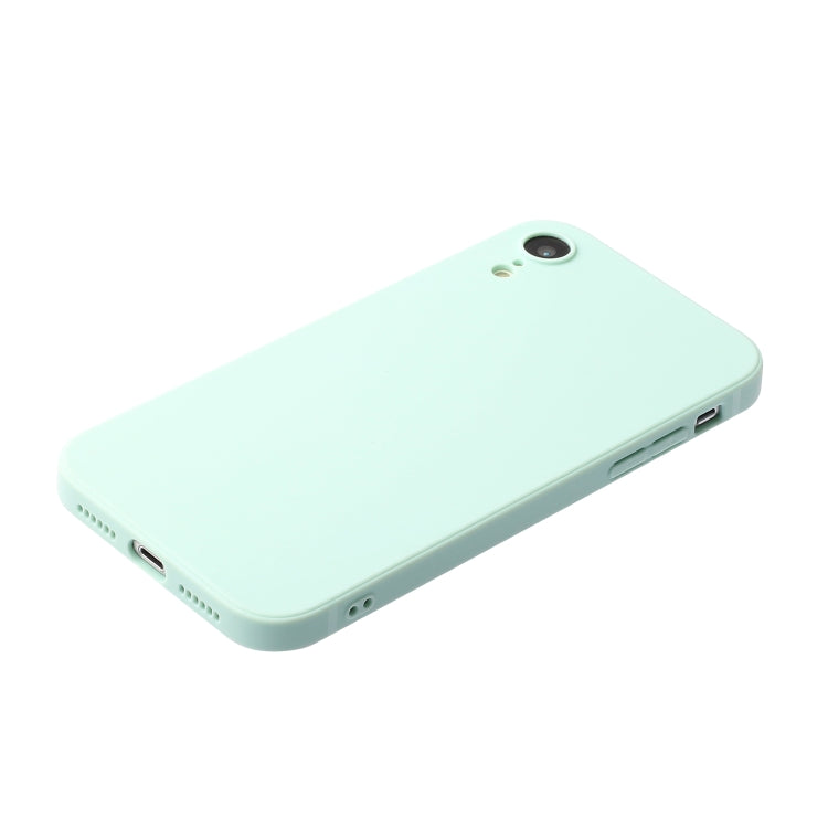 For iPhone XR Straight Edge Solid Color TPU Shockproof Case(Light Cyan) - More iPhone Cases by buy2fix | Online Shopping UK | buy2fix