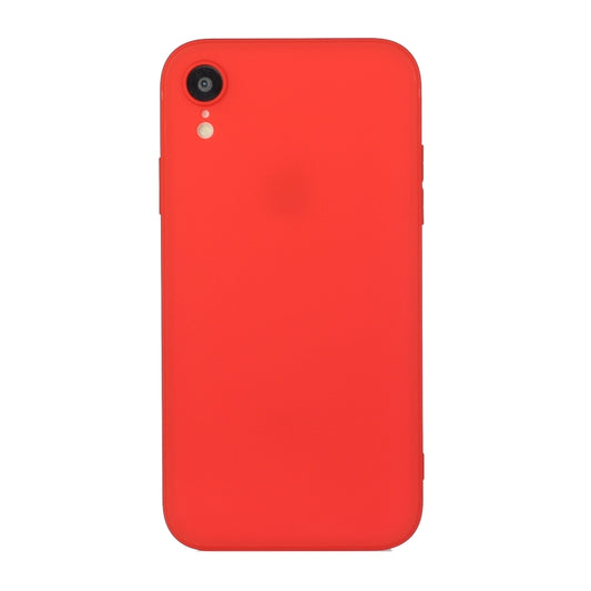 For iPhone XR Straight Edge Solid Color TPU Shockproof Case(Red) - More iPhone Cases by buy2fix | Online Shopping UK | buy2fix