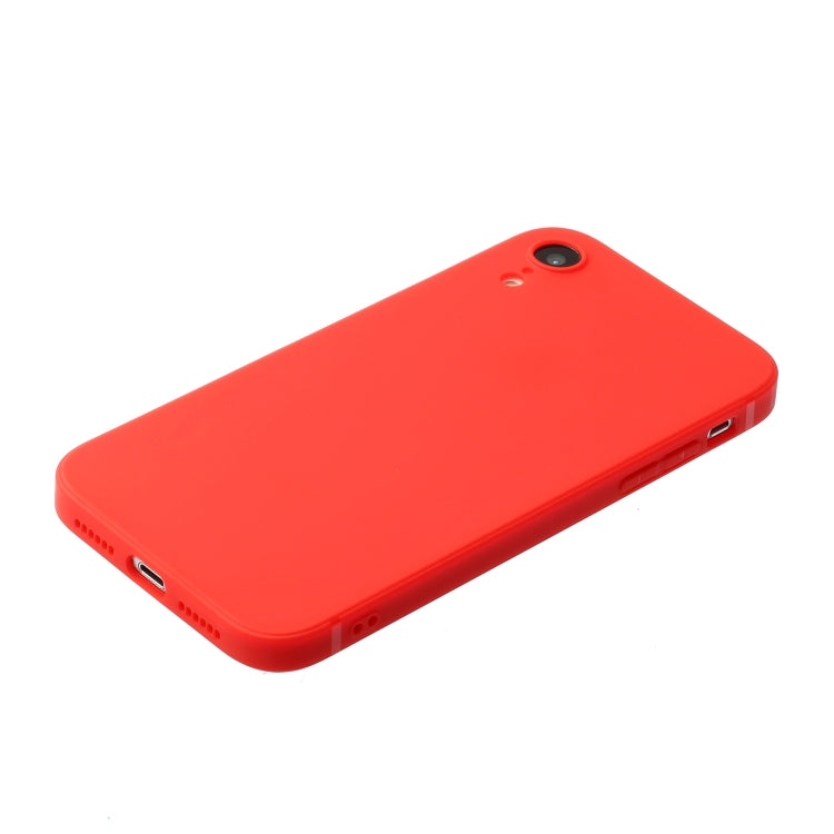 For iPhone XR Straight Edge Solid Color TPU Shockproof Case(Red) - More iPhone Cases by buy2fix | Online Shopping UK | buy2fix