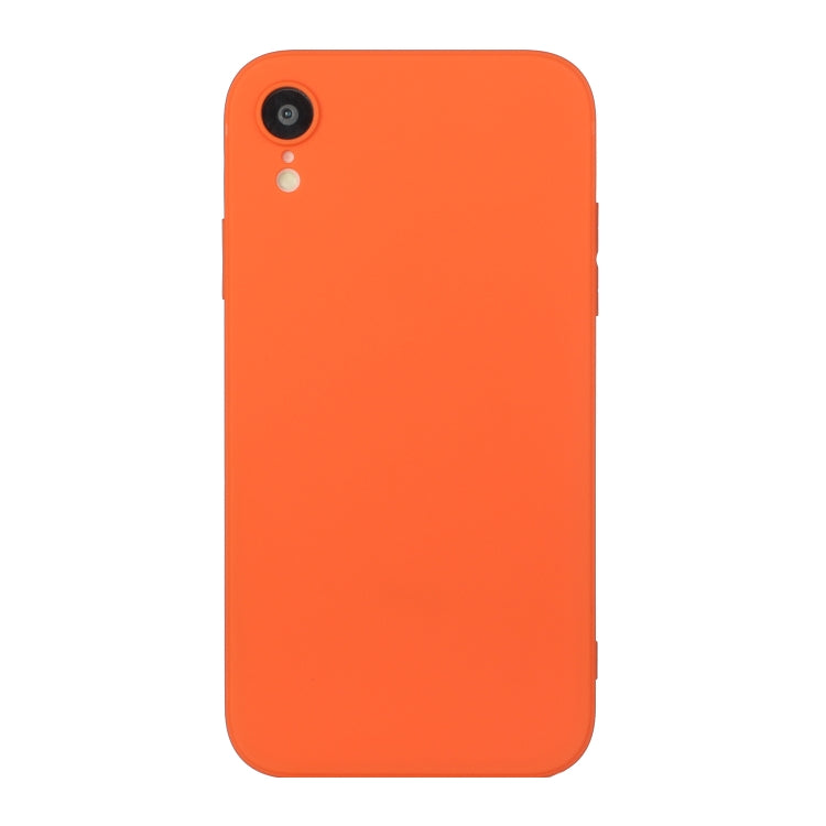 For iPhone XR Straight Edge Solid Color TPU Shockproof Case(Orange) - More iPhone Cases by buy2fix | Online Shopping UK | buy2fix