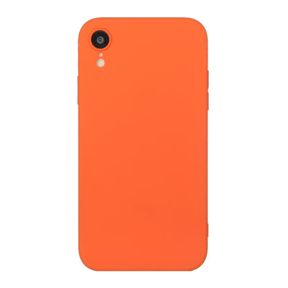 For iPhone XR Straight Edge Solid Color TPU Shockproof Case(Orange) - More iPhone Cases by buy2fix | Online Shopping UK | buy2fix
