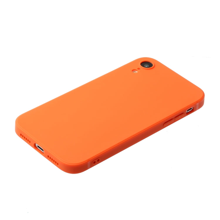 For iPhone XR Straight Edge Solid Color TPU Shockproof Case(Orange) - More iPhone Cases by buy2fix | Online Shopping UK | buy2fix