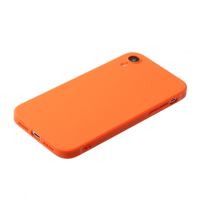 For iPhone XR Straight Edge Solid Color TPU Shockproof Case(Orange) - More iPhone Cases by buy2fix | Online Shopping UK | buy2fix