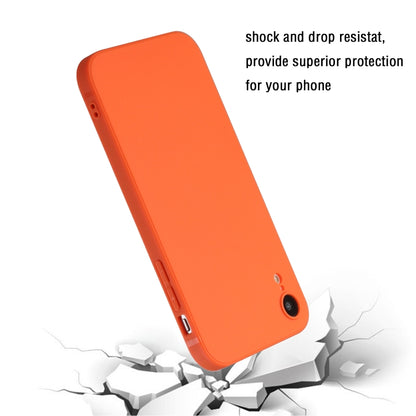 For iPhone XR Straight Edge Solid Color TPU Shockproof Case(Orange) - More iPhone Cases by buy2fix | Online Shopping UK | buy2fix