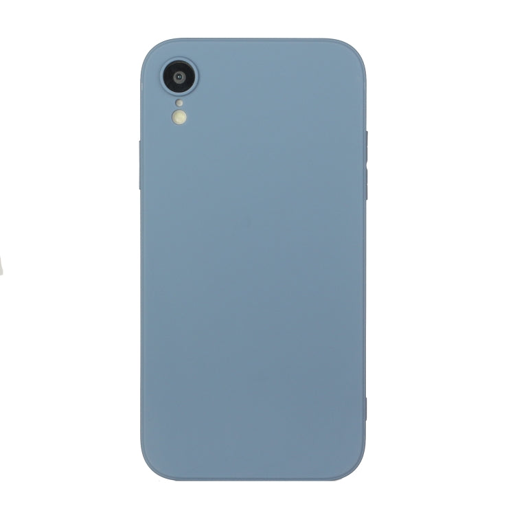 For iPhone XR Straight Edge Solid Color TPU Shockproof Case(Lavender Grey) - More iPhone Cases by buy2fix | Online Shopping UK | buy2fix