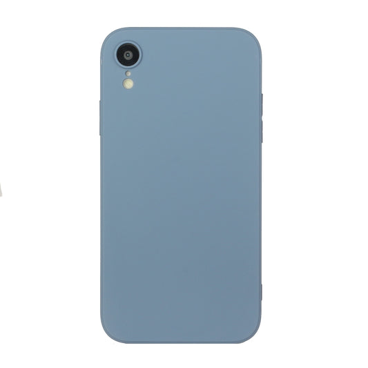 For iPhone XR Straight Edge Solid Color TPU Shockproof Case(Lavender Grey) - More iPhone Cases by buy2fix | Online Shopping UK | buy2fix