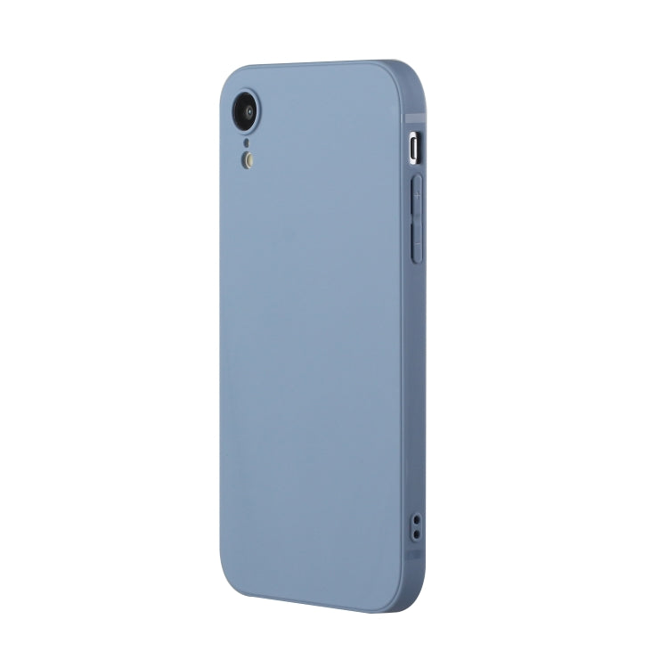 For iPhone XR Straight Edge Solid Color TPU Shockproof Case(Lavender Grey) - More iPhone Cases by buy2fix | Online Shopping UK | buy2fix