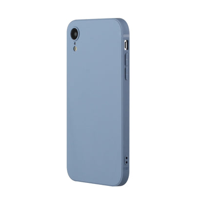 For iPhone XR Straight Edge Solid Color TPU Shockproof Case(Lavender Grey) - More iPhone Cases by buy2fix | Online Shopping UK | buy2fix
