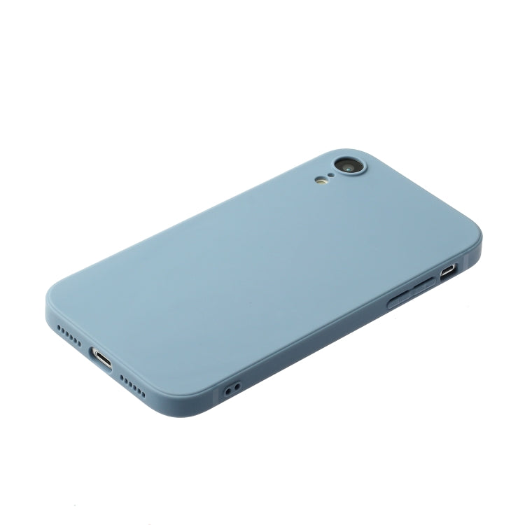 For iPhone XR Straight Edge Solid Color TPU Shockproof Case(Lavender Grey) - More iPhone Cases by buy2fix | Online Shopping UK | buy2fix