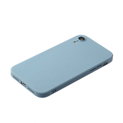 For iPhone XR Straight Edge Solid Color TPU Shockproof Case(Lavender Grey) - More iPhone Cases by buy2fix | Online Shopping UK | buy2fix