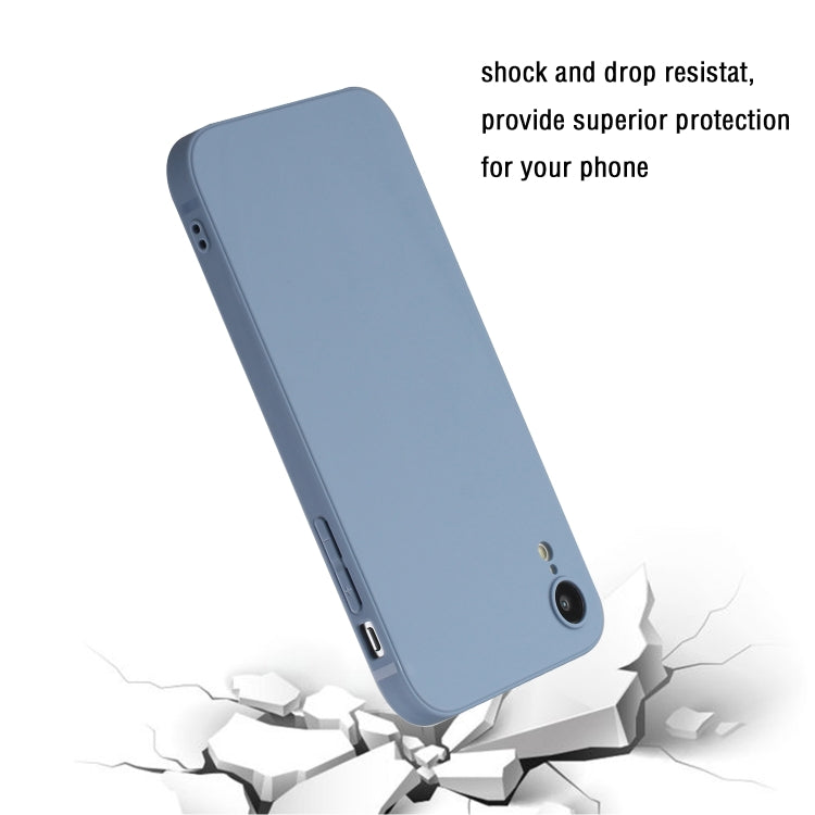 For iPhone XR Straight Edge Solid Color TPU Shockproof Case(Lavender Grey) - More iPhone Cases by buy2fix | Online Shopping UK | buy2fix