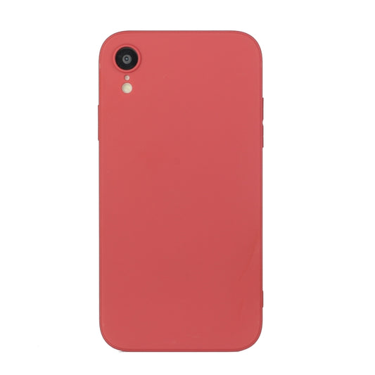 For iPhone XR Straight Edge Solid Color TPU Shockproof Case(Hawthorn Red) - More iPhone Cases by buy2fix | Online Shopping UK | buy2fix