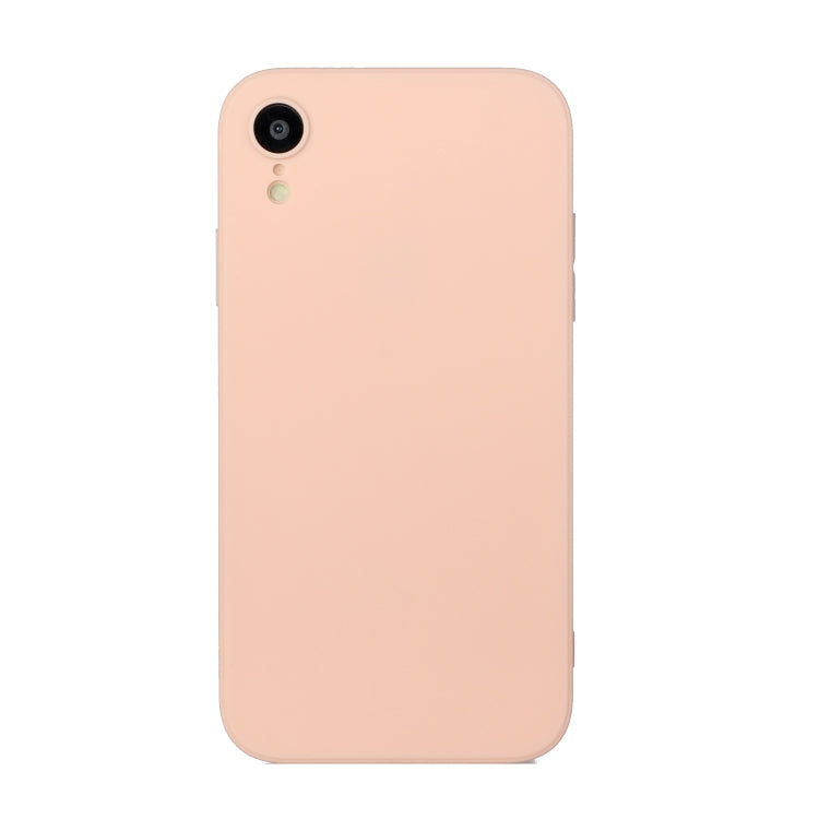 For iPhone XR Straight Edge Solid Color TPU Shockproof Case(Light Pink) - More iPhone Cases by buy2fix | Online Shopping UK | buy2fix