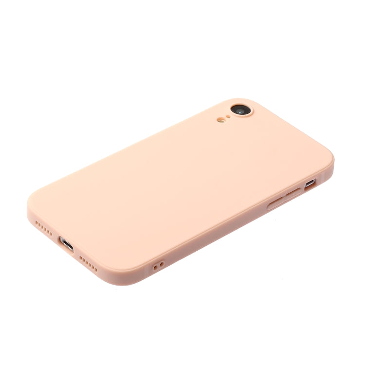 For iPhone XR Straight Edge Solid Color TPU Shockproof Case(Light Pink) - More iPhone Cases by buy2fix | Online Shopping UK | buy2fix