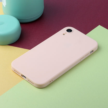 For iPhone XR Straight Edge Solid Color TPU Shockproof Case(Light Pink) - More iPhone Cases by buy2fix | Online Shopping UK | buy2fix