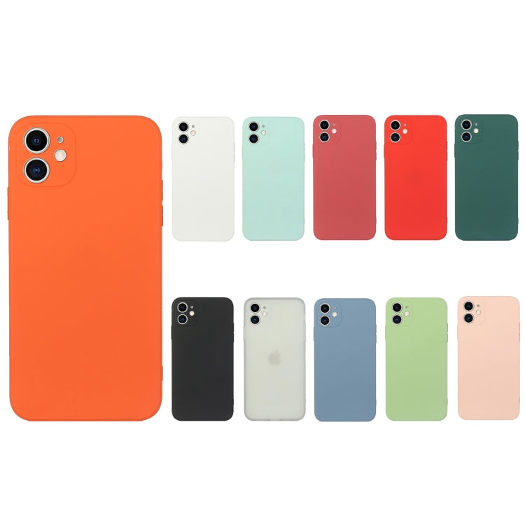 For iPhone 11 Straight Edge Solid Color TPU Shockproof Case (Black) - iPhone 11 Cases by buy2fix | Online Shopping UK | buy2fix