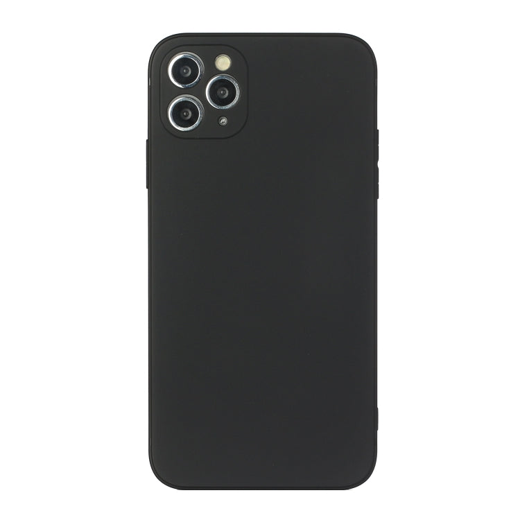 For iPhone 11 Pro Straight Edge Solid Color TPU Shockproof Case (Black) - iPhone 11 Pro Cases by buy2fix | Online Shopping UK | buy2fix