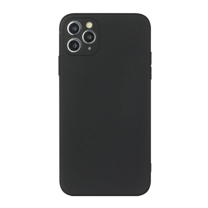 For iPhone 11 Pro Straight Edge Solid Color TPU Shockproof Case (Black) - iPhone 11 Pro Cases by buy2fix | Online Shopping UK | buy2fix
