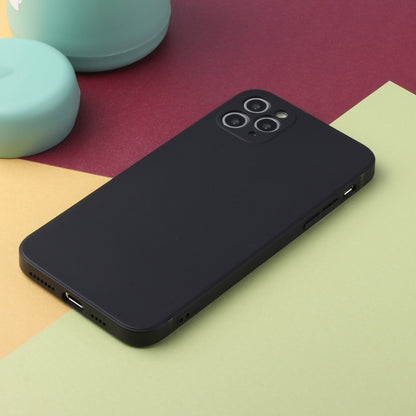For iPhone 11 Pro Straight Edge Solid Color TPU Shockproof Case (Black) - iPhone 11 Pro Cases by buy2fix | Online Shopping UK | buy2fix
