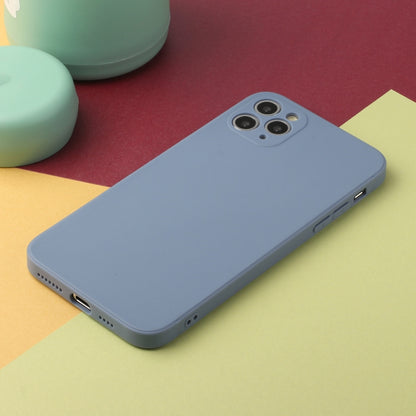 For iPhone 11 Pro Straight Edge Solid Color TPU Shockproof Case (Lavender Grey) - iPhone 11 Pro Cases by buy2fix | Online Shopping UK | buy2fix