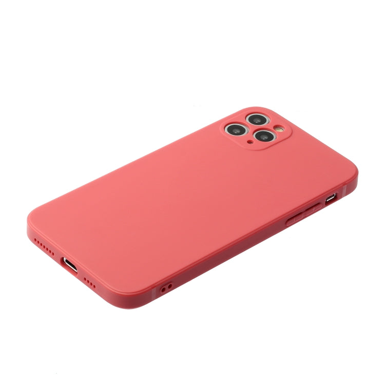 For iPhone 11 Pro Straight Edge Solid Color TPU Shockproof Case (Hawthorn Red) - iPhone 11 Pro Cases by buy2fix | Online Shopping UK | buy2fix