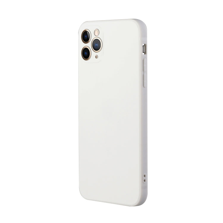 For iPhone 11 Pro Straight Edge Solid Color TPU Shockproof Case (White) - iPhone 11 Pro Cases by buy2fix | Online Shopping UK | buy2fix