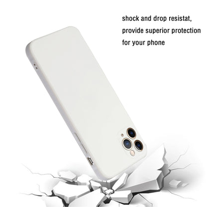 For iPhone 11 Pro Straight Edge Solid Color TPU Shockproof Case (White) - iPhone 11 Pro Cases by buy2fix | Online Shopping UK | buy2fix