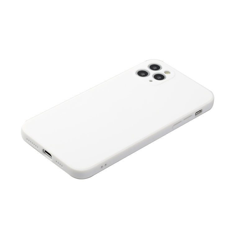 For iPhone 11 Pro Straight Edge Solid Color TPU Shockproof Case (White) - iPhone 11 Pro Cases by buy2fix | Online Shopping UK | buy2fix