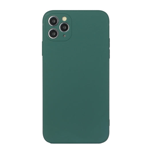 For iPhone 11 Pro Max Straight Edge Solid Color TPU Shockproof Case (Dark Night Green) - iPhone 11 Pro Max Cases by buy2fix | Online Shopping UK | buy2fix