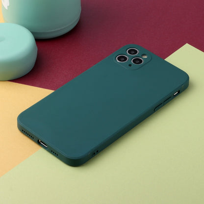 For iPhone 11 Pro Max Straight Edge Solid Color TPU Shockproof Case (Dark Night Green) - iPhone 11 Pro Max Cases by buy2fix | Online Shopping UK | buy2fix