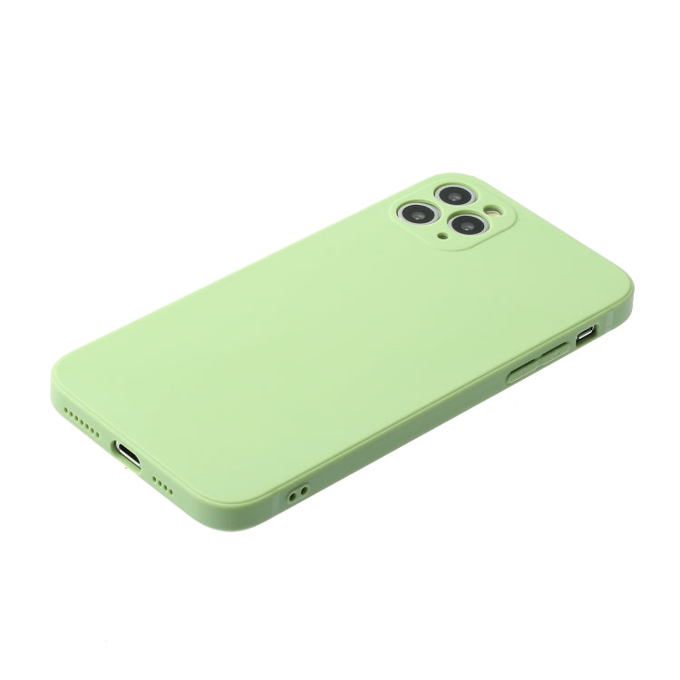For iPhone 11 Pro Max Straight Edge Solid Color TPU Shockproof Case (Matcha Green) - iPhone 11 Pro Max Cases by buy2fix | Online Shopping UK | buy2fix