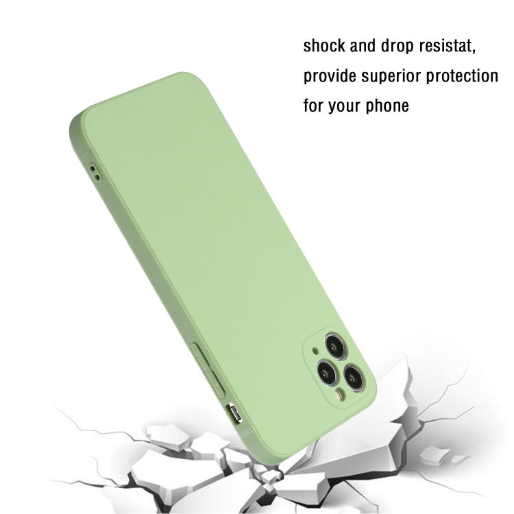 For iPhone 11 Pro Max Straight Edge Solid Color TPU Shockproof Case (Matcha Green) - iPhone 11 Pro Max Cases by buy2fix | Online Shopping UK | buy2fix