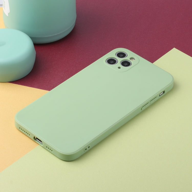 For iPhone 11 Pro Max Straight Edge Solid Color TPU Shockproof Case (Matcha Green) - iPhone 11 Pro Max Cases by buy2fix | Online Shopping UK | buy2fix