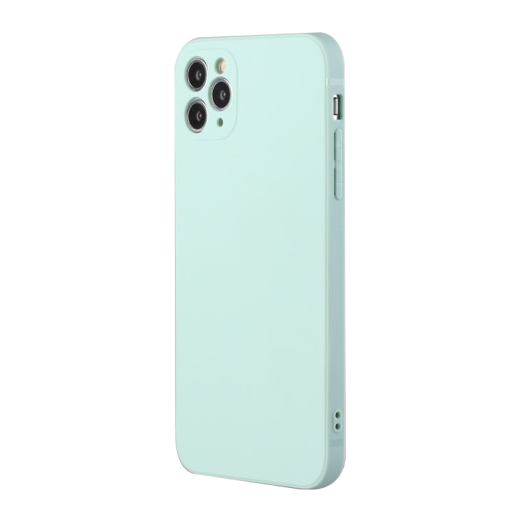 For iPhone 11 Pro Max Straight Edge Solid Color TPU Shockproof Case (Light Cyan) - iPhone 11 Pro Max Cases by buy2fix | Online Shopping UK | buy2fix