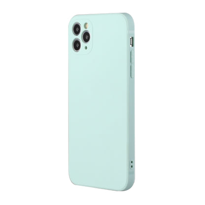 For iPhone 11 Pro Max Straight Edge Solid Color TPU Shockproof Case (Light Cyan) - iPhone 11 Pro Max Cases by buy2fix | Online Shopping UK | buy2fix