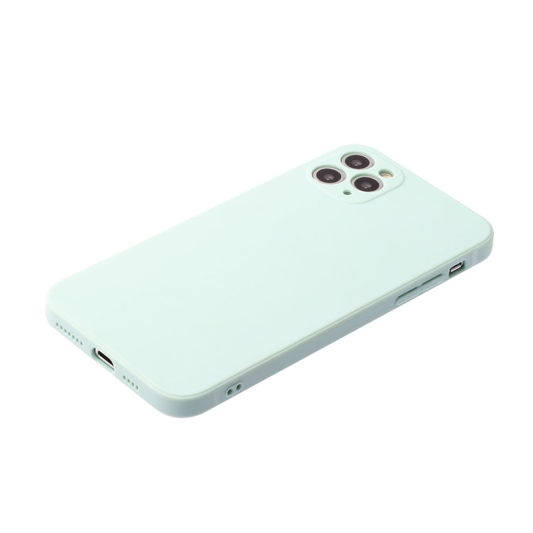 For iPhone 11 Pro Max Straight Edge Solid Color TPU Shockproof Case (Light Cyan) - iPhone 11 Pro Max Cases by buy2fix | Online Shopping UK | buy2fix