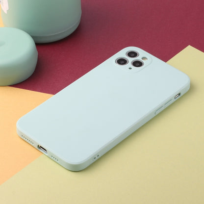 For iPhone 11 Pro Max Straight Edge Solid Color TPU Shockproof Case (Light Cyan) - iPhone 11 Pro Max Cases by buy2fix | Online Shopping UK | buy2fix