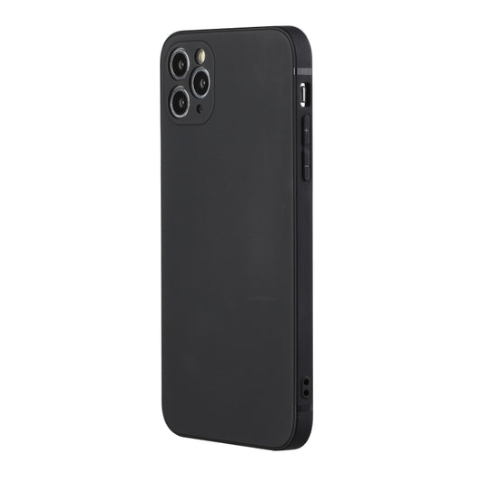For iPhone 11 Pro Max Straight Edge Solid Color TPU Shockproof Case (Black) - iPhone 11 Pro Max Cases by buy2fix | Online Shopping UK | buy2fix