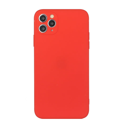 For iPhone 11 Pro Max Straight Edge Solid Color TPU Shockproof Case (Red) - iPhone 11 Pro Max Cases by buy2fix | Online Shopping UK | buy2fix