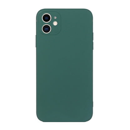 For iPhone 12 mini Straight Edge Solid Color TPU Shockproof Case (Dark Night Green) - iPhone 12 mini Cases by buy2fix | Online Shopping UK | buy2fix
