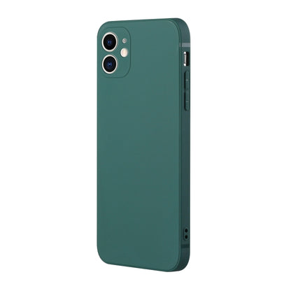 For iPhone 12 mini Straight Edge Solid Color TPU Shockproof Case (Dark Night Green) - iPhone 12 mini Cases by buy2fix | Online Shopping UK | buy2fix