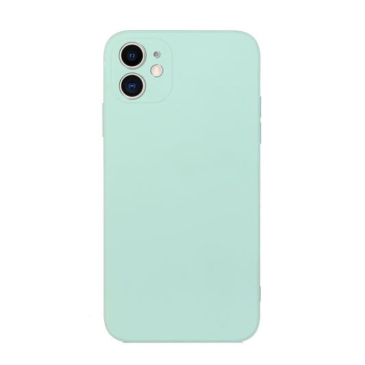 For iPhone 12 mini Straight Edge Solid Color TPU Shockproof Case (Light Cyan) - iPhone 12 mini Cases by buy2fix | Online Shopping UK | buy2fix