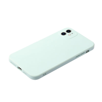 For iPhone 12 mini Straight Edge Solid Color TPU Shockproof Case (Light Cyan) - iPhone 12 mini Cases by buy2fix | Online Shopping UK | buy2fix