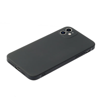 For iPhone 12 mini Straight Edge Solid Color TPU Shockproof Case (Black) - iPhone 12 mini Cases by buy2fix | Online Shopping UK | buy2fix