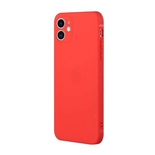 For iPhone 12 mini Straight Edge Solid Color TPU Shockproof Case (Red) - iPhone 12 mini Cases by buy2fix | Online Shopping UK | buy2fix